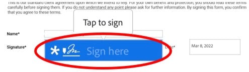 Adobe sign mobile step 4b