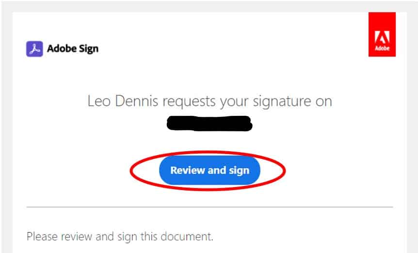 Adobe Sign - Step 1