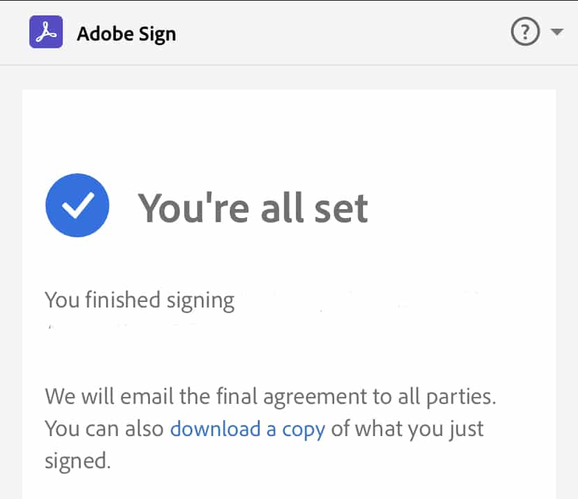 Adobe sign mobile step 12